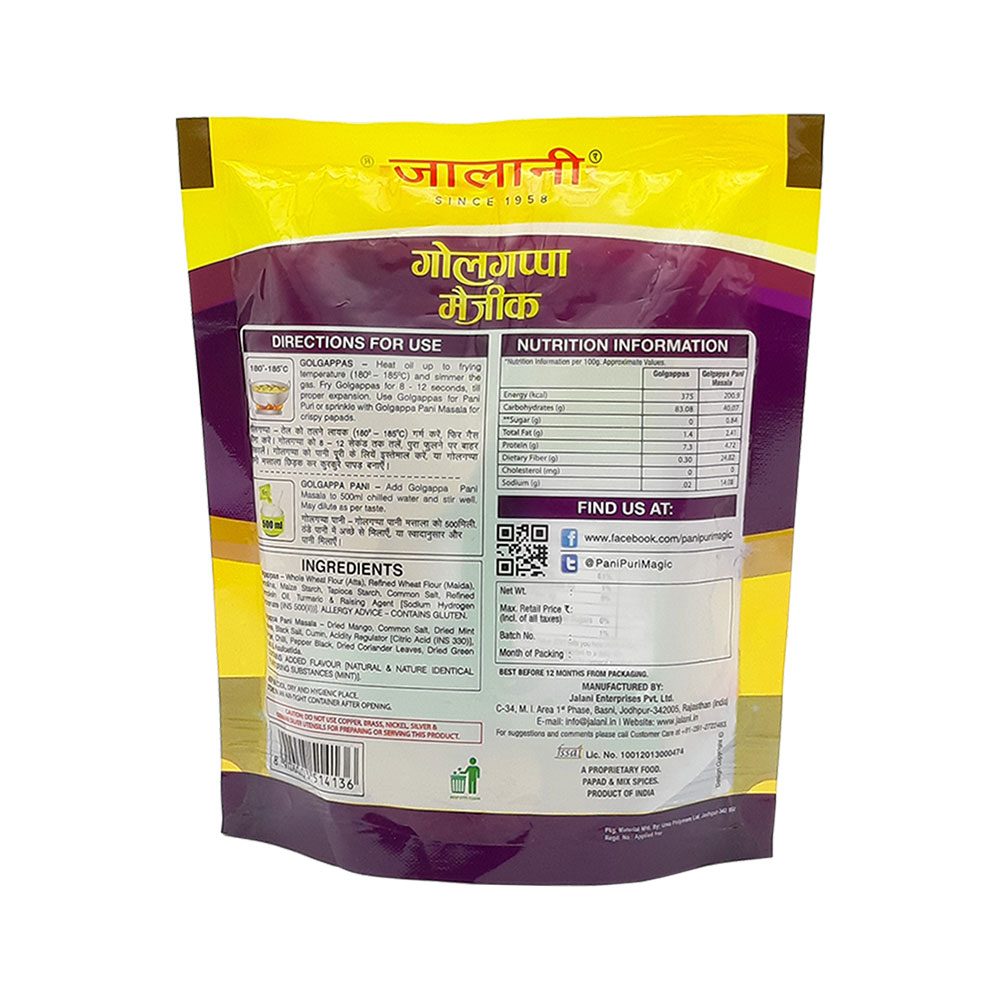 Jalani Golgappa Magic 100g Pouch - 35 Pcs Puris+Pani Puri Masala - Image 2