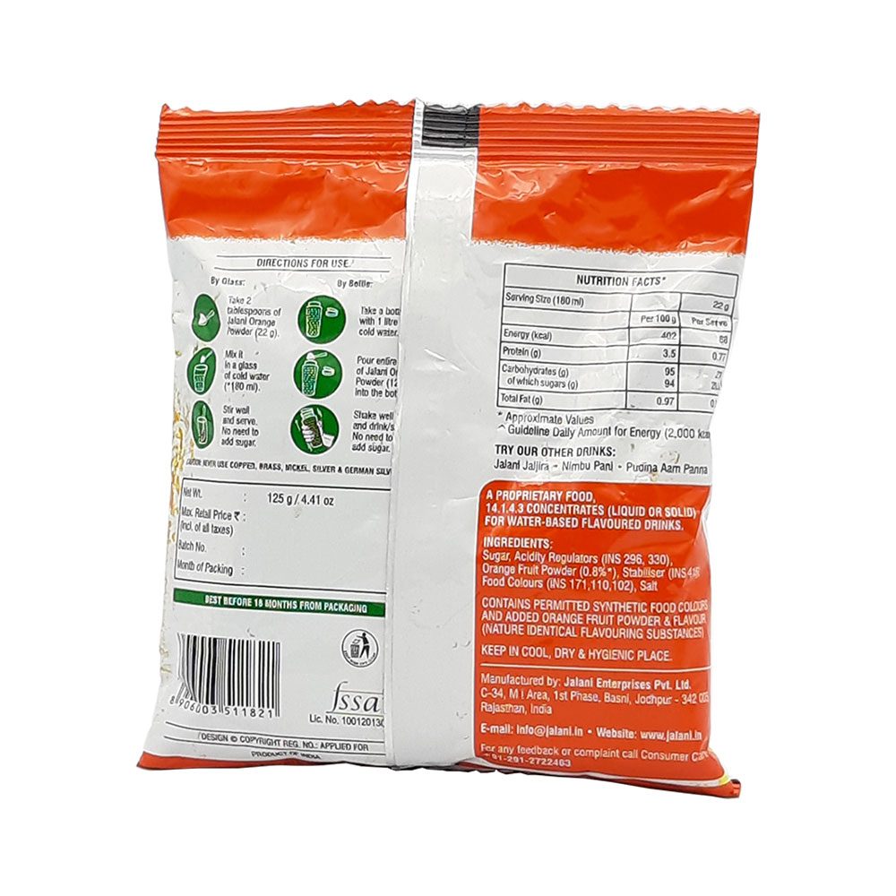 Jalani Orange 125g Pouch - Image 2