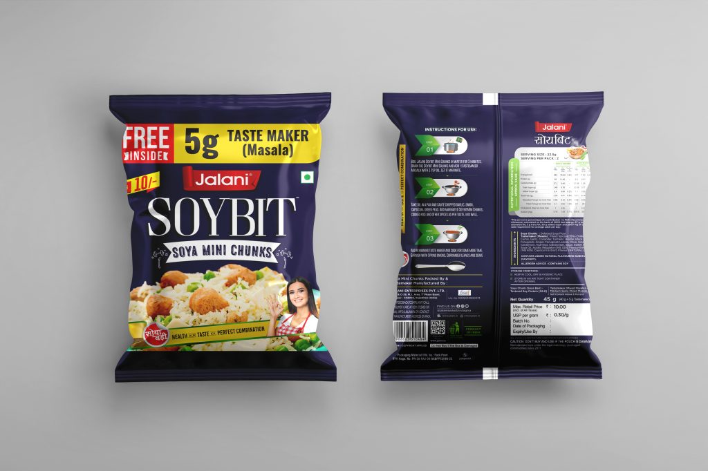 Jalani Soybit MINI CHUNKS Rs.10/- Pouch with taste maker - Image 2